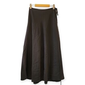 Dynamite Long Maxi Satin Wrap Skirt
